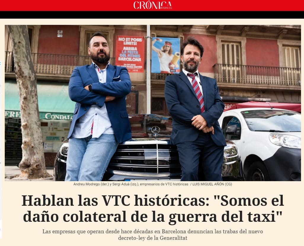 Creación y puesta en marcha de l'Assoc. VTC-Gran Turisme